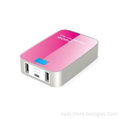Dual USB Power Bank with 6,600mAh Capacity LED Light and Power Indicator